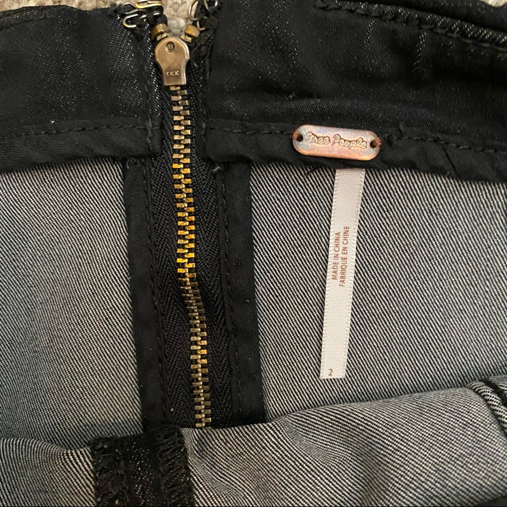 Free People Modern Femme Black Denim Mini Skirt - Picture 5 of 9